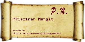 Pfisztner Margit névjegykártya